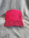 Cheetah-Accented Floral Trucker Hat