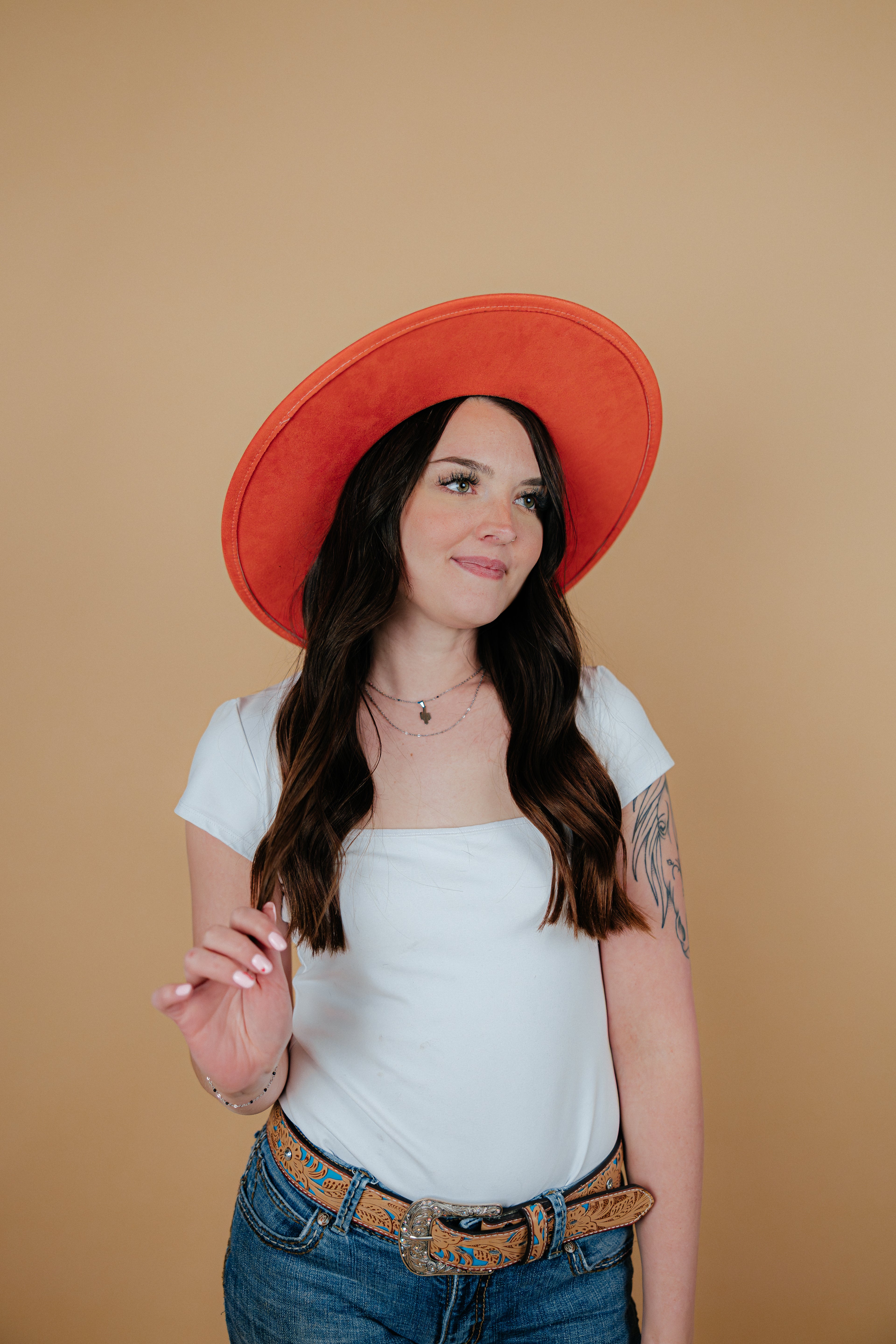 Rustic Horseshoe Flat Brim